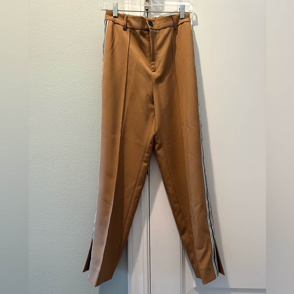 A loves A Mustard Trousers with Stripe Detail, Size 6